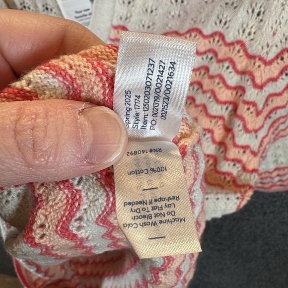 Marine Layer Spencer Polo Sweater Women's Size M Pink Cream NWT $118 - Picture 5 of 8